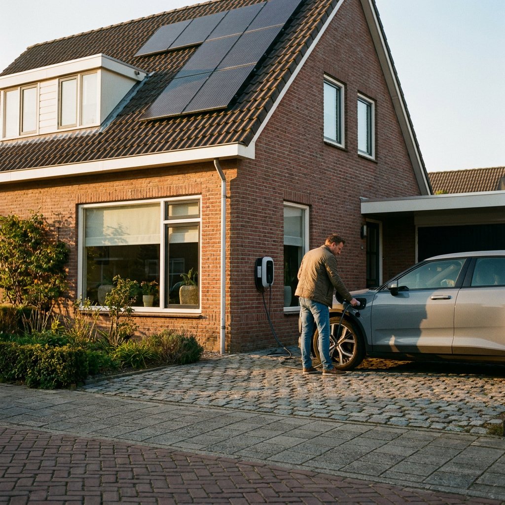 Laadpaal met zonnepanelen