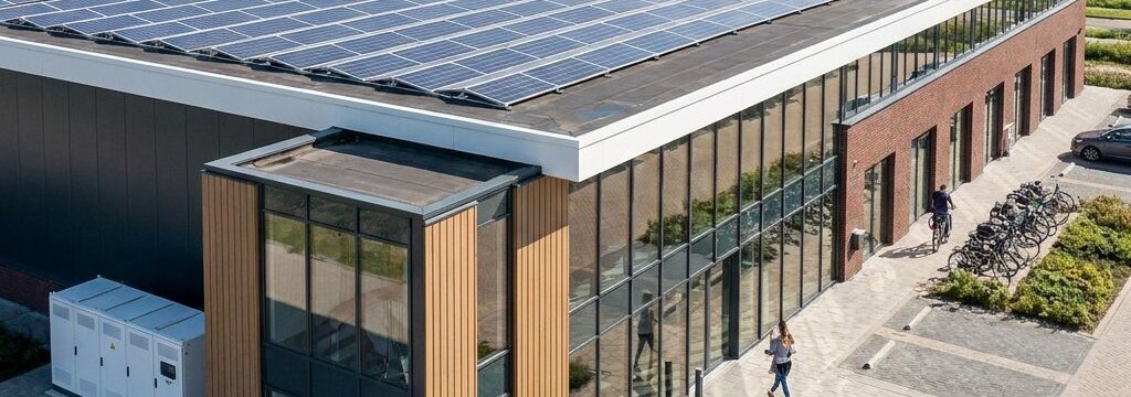 Zakelijke batterij met zonnepanelen