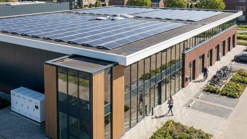 Zakelijke batterij met zonnepanelen